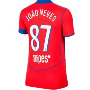 Koszulka piłkarska Paris Saint-Germain Joao Neves #87 Koszulka Trzeciej damskie 2025-26 Krótki Rękaw
