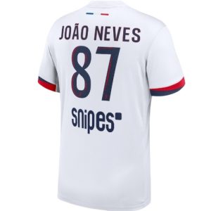 Koszulka piłkarska Paris Saint-Germain Joao Neves #87 Koszulka Wyjazdowej 2025-26 Krótki Rękaw