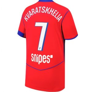 Koszulka piłkarska Paris Saint-Germain Khvicha Kvaratskhelia #7 Koszulka Trzeciej 2025-26 Krótki Rękaw