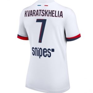 Koszulka piłkarska Paris Saint-Germain Khvicha Kvaratskhelia #7 Koszulka Wyjazdowej damskie 2025-26 Krótki Rękaw
