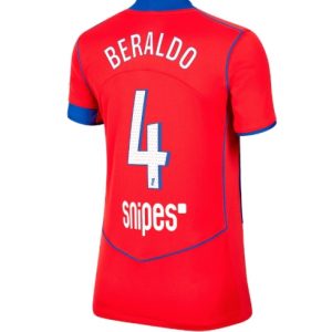 Koszulka piłkarska Paris Saint-Germain Lucas Beraldo #4 Koszulka Trzeciej damskie 2025-26 Krótki Rękaw