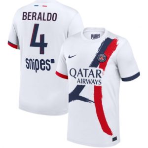 Koszulka piłkarska Paris Saint-Germain Lucas Beraldo #4 Koszulka Wyjazdowej 2025-26 Krótki Rękaw