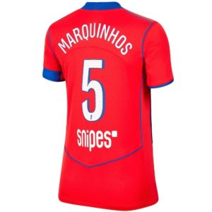 Koszulka piłkarska Paris Saint-Germain Marquinhos #5 Koszulka Trzeciej damskie 2025-26 Krótki Rękaw