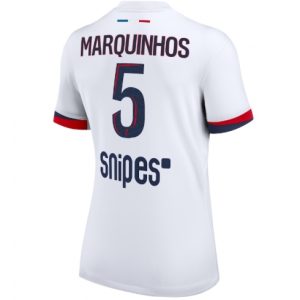 Koszulka piłkarska Paris Saint-Germain Marquinhos #5 Koszulka Wyjazdowej damskie 2025-26 Krótki Rękaw