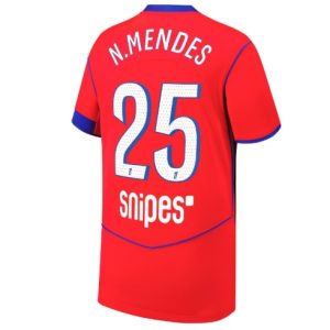 Koszulka piłkarska Paris Saint-Germain Nuno Mendes #25 Koszulka Trzeciej 2025-26 Krótki Rękaw