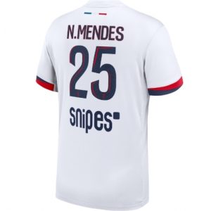 Koszulka piłkarska Paris Saint-Germain Nuno Mendes #25 Koszulka Wyjazdowej 2025-26 Krótki Rękaw