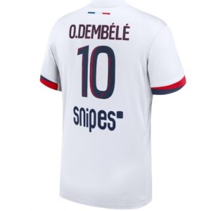 Koszulka piłkarska Paris Saint-Germain Ousmane Dembele #10 Koszulka Wyjazdowej 2025-26 Krótki Rękaw
