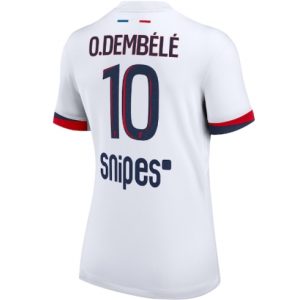 Koszulka piłkarska Paris Saint-Germain Ousmane Dembele #10 Koszulka Wyjazdowej damskie 2025-26 Krótki Rękaw