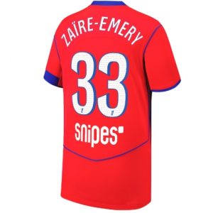 Koszulka piłkarska Paris Saint-Germain Warren Zaire-Emery #33 Koszulka Trzeciej 2025-26 Krótki Rękaw