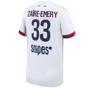 Koszulka piłkarska Paris Saint-Germain Warren Zaire-Emery #33 Koszulka Wyjazdowej 2025-26 Krótki Rękaw