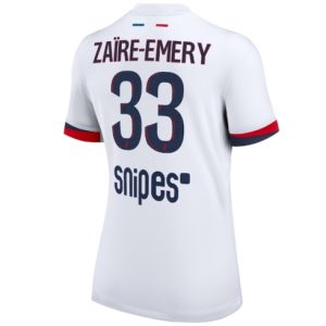 Koszulka piłkarska Paris Saint-Germain Warren Zaire-Emery #33 Koszulka Wyjazdowej damskie 2025-26 Krótki Rękaw