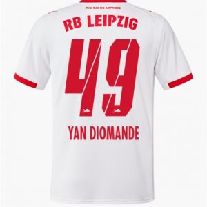 Koszulka piłkarska RB Leipzig Yan Diomande #49 Koszulka Podstawowej 2025-26 Krótki Rękaw Koszulka piłkarska RB Leipzig Yan Diomande #49 Koszulka Podstawowej 2025-26 Krótki Rękaw