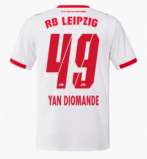 Koszulka piłkarska RB Leipzig Yan Diomande #49 Koszulka Podstawowej 2025-26 Krótki Rękaw Koszulka piłkarska RB Leipzig Yan Diomande #49 Koszulka Podstawowej 2025-26 Krótki Rękaw