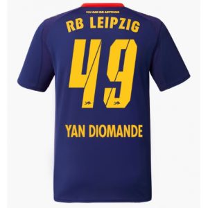 Koszulka piłkarska RB Leipzig Yan Diomande #49 Koszulka Wyjazdowej 2025-26 Krótki Rękaw Koszulka piłkarska RB Leipzig Yan Diomande #49 Koszulka Wyjazdowej 2025-26 Krótki Rękaw