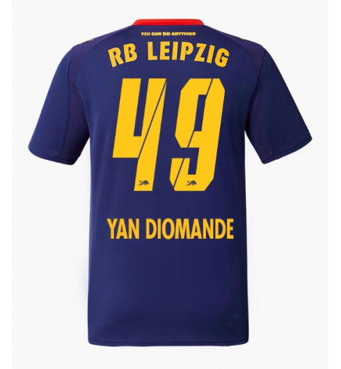 Koszulka piłkarska RB Leipzig Yan Diomande #49 Koszulka Wyjazdowej 2025-26 Krótki Rękaw Koszulka piłkarska RB Leipzig Yan Diomande #49 Koszulka Wyjazdowej 2025-26 Krótki Rękaw