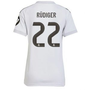 Koszulka piłkarska Real Madrid Antonio Rudiger #22 Koszulka Podstawowej damskie 2025-26 Krótki Rękaw