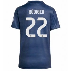 Koszulka piłkarska Real Madrid Antonio Rudiger #22 Koszulka Wyjazdowej damskie 2025-26 Krótki Rękaw
