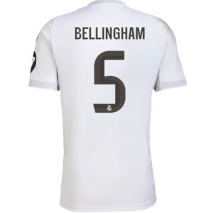Koszulka piłkarska Real Madrid Jude Bellingham #5 Koszulka Podstawowej 2025-26 Krótki Rękaw