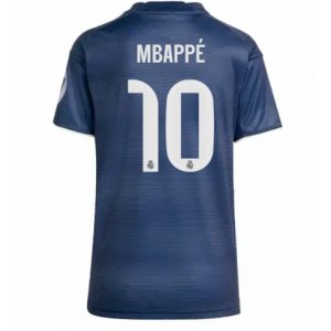 Koszulka piłkarska Real Madrid Kylian Mbappe #10 Koszulka Wyjazdowej damskie 2025-26 Krótki Rękaw