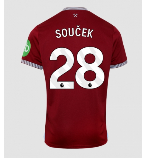 Koszulka piłkarska West Ham United Tomas Soucek #28 Koszulka Podstawowej 2025-26 Krótki Rękaw Koszulka piłkarska West Ham United Tomas Soucek #28 Koszulka Podstawowej 2025-26 Krótki Rękaw