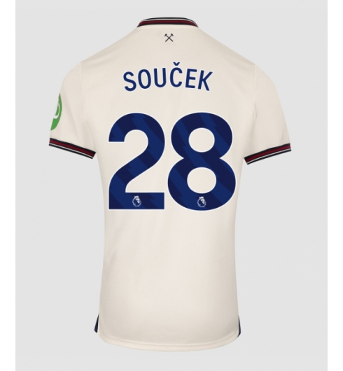 Koszulka piłkarska West Ham United Tomas Soucek #28 Koszulka Wyjazdowej 2025-26 Krótki Rękaw Koszulka piłkarska West Ham United Tomas Soucek #28 Koszulka Wyjazdowej 2025-26 Krótki Rękaw