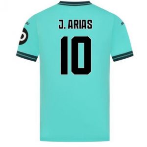 Koszulka piłkarska Wolves Jhon Arias #10 Koszulka Wyjazdowej 2025-26 Krótki Rękaw Koszulka piłkarska Wolves Jhon Arias #10 Koszulka Wyjazdowej 2025-26 Krótki Rękaw