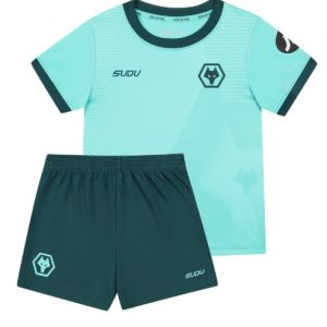 Koszulka piłkarska Wolves Koszulka Wyjazdowej dziecięce 2025-26 +Krótkie Spodenk