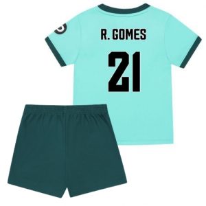 Koszulka piłkarska Wolves Rodrigo Gomes #21 Koszulka Wyjazdowej dziecięce 2025-26 +Krótkie Spodenk