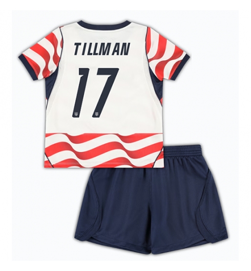 Koszulka piłkarska Stany Zjednoczone Malik Tillman #17 Koszulka Podstawowej dziecięce MŚ 2026 +Krótkie Spodenk Koszulka piłkarska Stany Zjednoczone Malik Tillman #17 Koszulka Podstawowej dziecięce MŚ 2026 +Krótkie Spodenk