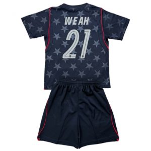Koszulka piłkarska Stany Zjednoczone Timothy Weah #21 Koszulka Wyjazdowej dziecięce MŚ 2026 +Krótkie Spodenk