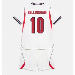 Koszulka piłkarska Anglia Jude Bellingham #10 Koszulka Podstawowej dziecięce MŚ 2026 +Krótkie Spodenk