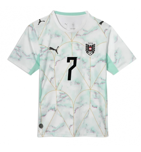 Koszulka piłkarska Austria Marko Arnautovic #7 Koszulka Wyjazdowej MŚ 2026 Krótki Rękaw 2 Koszulka piłkarska Austria Marko Arnautovic #7 Koszulka Wyjazdowej MŚ 2026 Krótki Rękaw