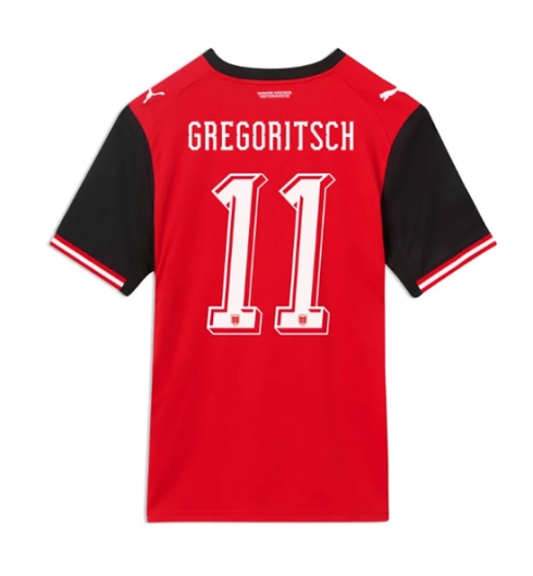 Koszulka piłkarska Austria Michael Gregoritsch #11 Koszulka Podstawowej MŚ 2026 Krótki Rękaw Koszulka piłkarska Austria Michael Gregoritsch #11 Koszulka Podstawowej MŚ 2026 Krótki Rękaw