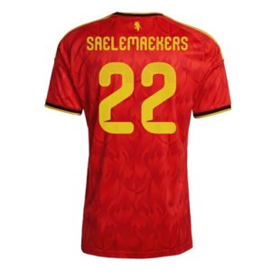 Koszulka piłkarska Belgia Alexis Saelemaekers #22 Koszulka Podstawowej MŚ 2026 Krótki Rękaw