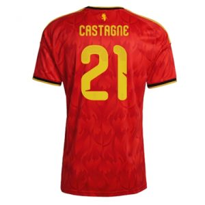 Koszulka piłkarska Belgia Timothy Castagne #21 Koszulka Podstawowej MŚ 2026 Krótki Rękaw