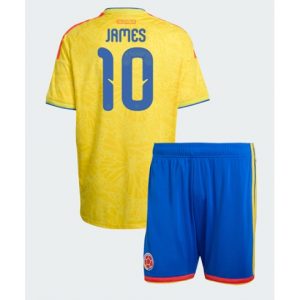 Koszulka piłkarska Kolumbia James Rodriguez #10 Koszulka Podstawowej dziecięce MŚ 2026 +Krótkie Spodenk