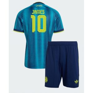 Koszulka piłkarska Kolumbia James Rodriguez #10 Koszulka Wyjazdowej dziecięce MŚ 2026 +Krótkie Spodenk