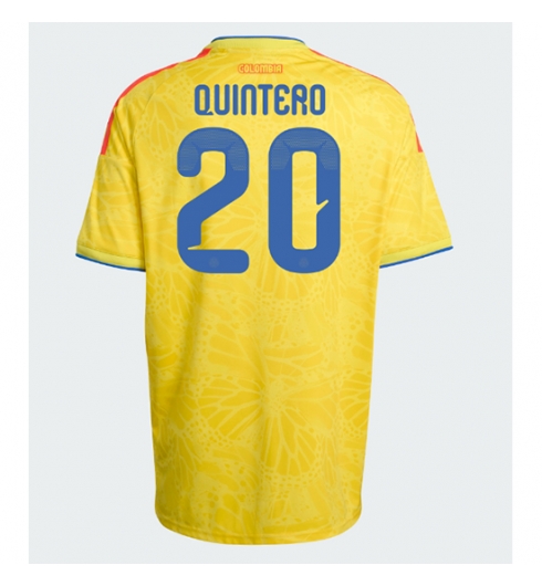 Koszulka piłkarska Kolumbia Juan Fernando Quintero #20 Koszulka Podstawowej MŚ 2026 Krótki Rękaw Koszulka piłkarska Kolumbia Juan Fernando Quintero #20 Koszulka Podstawowej MŚ 2026 Krótki Rękaw