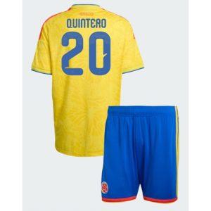 Koszulka piłkarska Kolumbia Juan Fernando Quintero #20 Koszulka Podstawowej dziecięce MŚ 2026 +Krótkie Spodenk