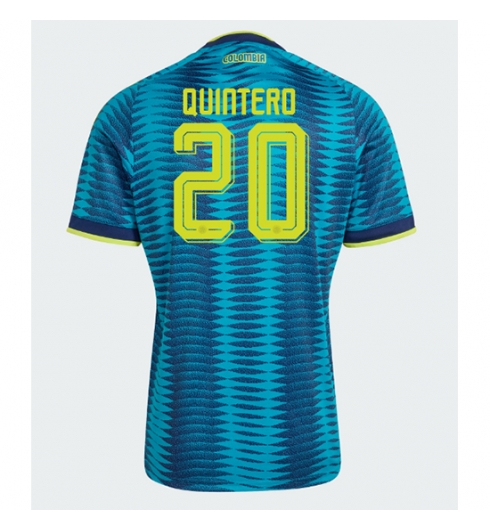 Koszulka piłkarska Kolumbia Juan Fernando Quintero #20 Koszulka Wyjazdowej MŚ 2026 Krótki Rękaw Koszulka piłkarska Kolumbia Juan Fernando Quintero #20 Koszulka Wyjazdowej MŚ 2026 Krótki Rękaw