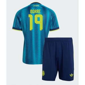 Koszulka piłkarska Kolumbia Rafael Santos Borre #19 Koszulka Wyjazdowej dziecięce MŚ 2026 +Krótkie Spodenk