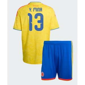 Koszulka piłkarska Kolumbia Yerry Mina #13 Koszulka Podstawowej dziecięce MŚ 2026 +Krótkie Spodenk
