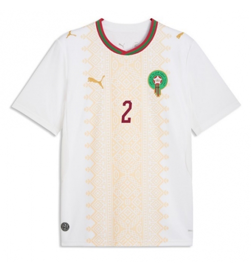 Koszulka piłkarska Maroko Achraf Hakimi #2 Koszulka Wyjazdowej MŚ 2026 Krótki Rękaw 2 Koszulka piłkarska Maroko Achraf Hakimi #2 Koszulka Wyjazdowej MŚ 2026 Krótki Rękaw