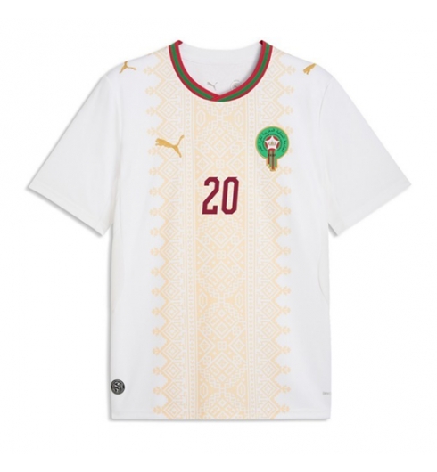 Koszulka piłkarska Maroko Ayoub El Kaabi #20 Koszulka Wyjazdowej MŚ 2026 Krótki Rękaw 2 Koszulka piłkarska Maroko Ayoub El Kaabi #20 Koszulka Wyjazdowej MŚ 2026 Krótki Rękaw