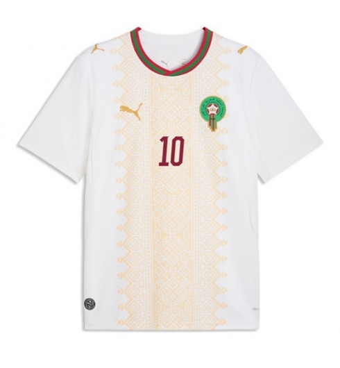 Koszulka piłkarska Maroko Brahim Diaz #10 Koszulka Wyjazdowej MŚ 2026 Krótki Rękaw 2 Koszulka piłkarska Maroko Brahim Diaz #10 Koszulka Wyjazdowej MŚ 2026 Krótki Rękaw