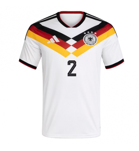 Koszulka piłkarska Niemcy Antonio Rudiger #2 Koszulka Podstawowej MŚ 2026 Krótki Rękaw 2 Koszulka piłkarska Niemcy Antonio Rudiger #2 Koszulka Podstawowej MŚ 2026 Krótki Rękaw
