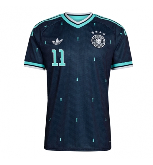 Koszulka piłkarska Niemcy Nick Woltemade #11 Koszulka Wyjazdowej MŚ 2026 Krótki Rękaw 2 Koszulka piłkarska Niemcy Nick Woltemade #11 Koszulka Wyjazdowej MŚ 2026 Krótki Rękaw