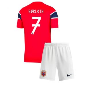 Koszulka piłkarska Norwegia Alexander Sorloth #7 Koszulka Podstawowej dziecięce MŚ 2026 +Krótkie Spodenk