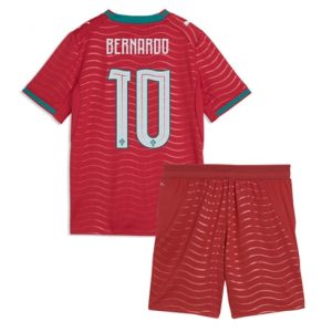 Koszulka piłkarska Portugalia Bernardo Silva #10 Koszulka Podstawowej dziecięce MŚ 2026 +Krótkie Spodenk