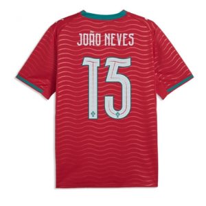 Koszulka piłkarska Portugalia Joao Neves #15 Koszulka Podstawowej MŚ 2026 Krótki Rękaw